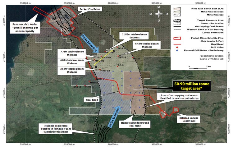 Mina Rica Thermal Coal Project Map